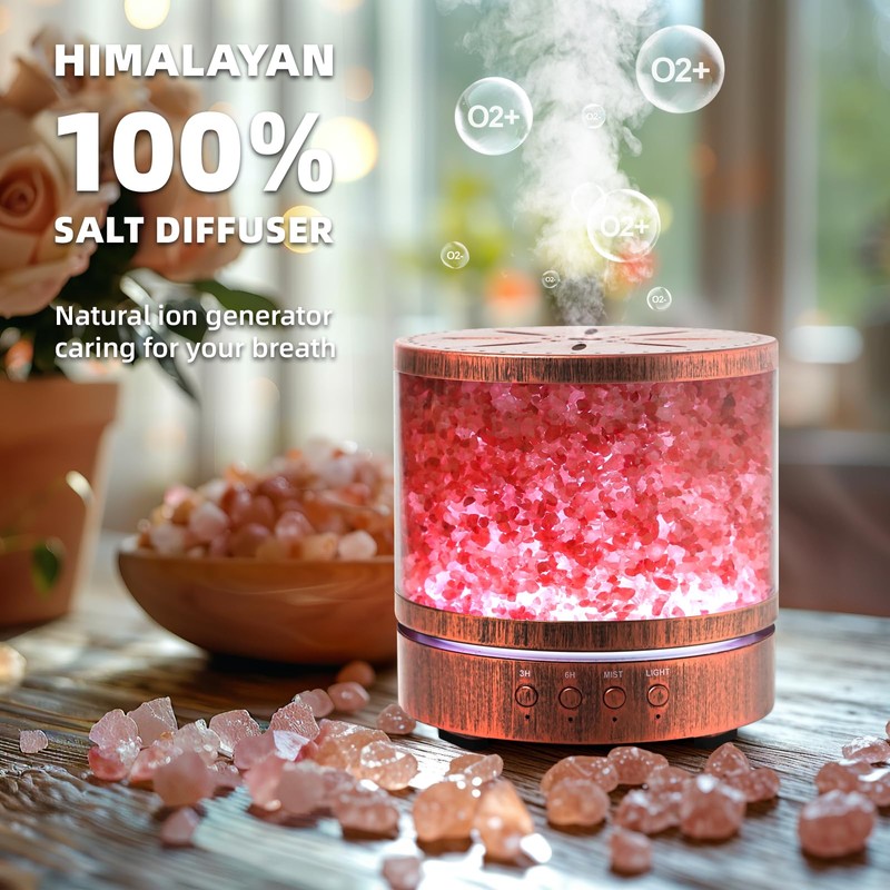 DqBaoKuan Essential Oil Diffuser Himalayan Salt Lamp - Aromatherapy Diffuser