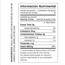 Chamaica 300g 3 Pack Chamoy Jamaíca Chía Stevia Chile Salud