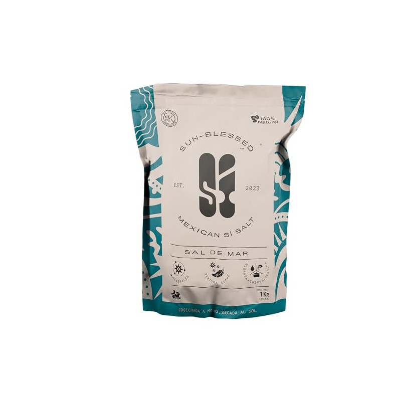 Sí Salt, Sal de Colima 1 kg, Kosher, Bolsa Resellable.