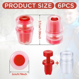 6pcs Bite Valve Replacement Sheath for Osprey, Hydration Pack Bite Valve Hydraulics Bite Valve Replacement Silicone Mouthpiece Nozzle Accessory for Osprey Packs Hydraulics Reservoirs (Red)