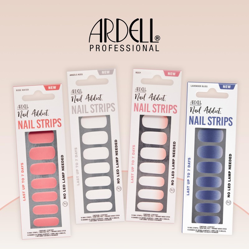 Ardell Nail Strips - Lavender Bliss, Easy to Apply Wraps,