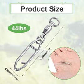 30PCS Speed Clips for Fishing Lures with Swivels Fishing Power Clips Ball Bearing Swivels Change Quickly Topwater Speed Clip for Freshwater & Saltwater (Silver, 1.18 × 0.20 Inches)