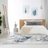 LUXE WEAVERS Modern Abstract High Low Texture Area Rug,Blue,6'X9'