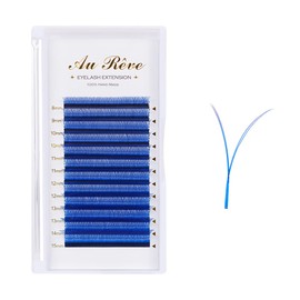Y Lashes Extensions Colored YY Lashes Premade Fans Blue Eyelash Extensions C Curl 0.07mm 8-15mm Mixed Tray Y Shape Easy Fan Volume Lashes Supplies (YY-0.07-C,Sky Blue)