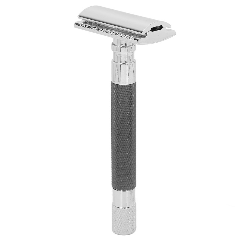 Double Edge Safety Razor Long Handle Manual Zinc Alloy Safety