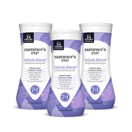 Summer's Eve Delicate Blossom Daily Refreshing All Over Feminine Body Wash, Removes Odor, Feminine Wash pH Balanced, 15 fl oz, 3 Pack