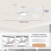 FUMLTP 52inch Flush Mount Ceiling Fans with Lights and Remote/APP
