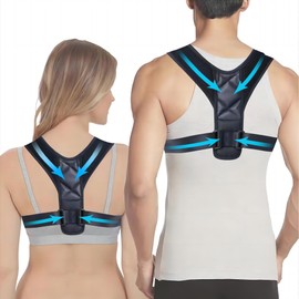 PREMIUM-FUSION Back Brace Posture Corrector for Women and Men - Invisible & Mesh Breathable Upper Back Brace - Adjustable Back Straightener - Relieve Shoulder, Neck & Back Pain, 1 PCS