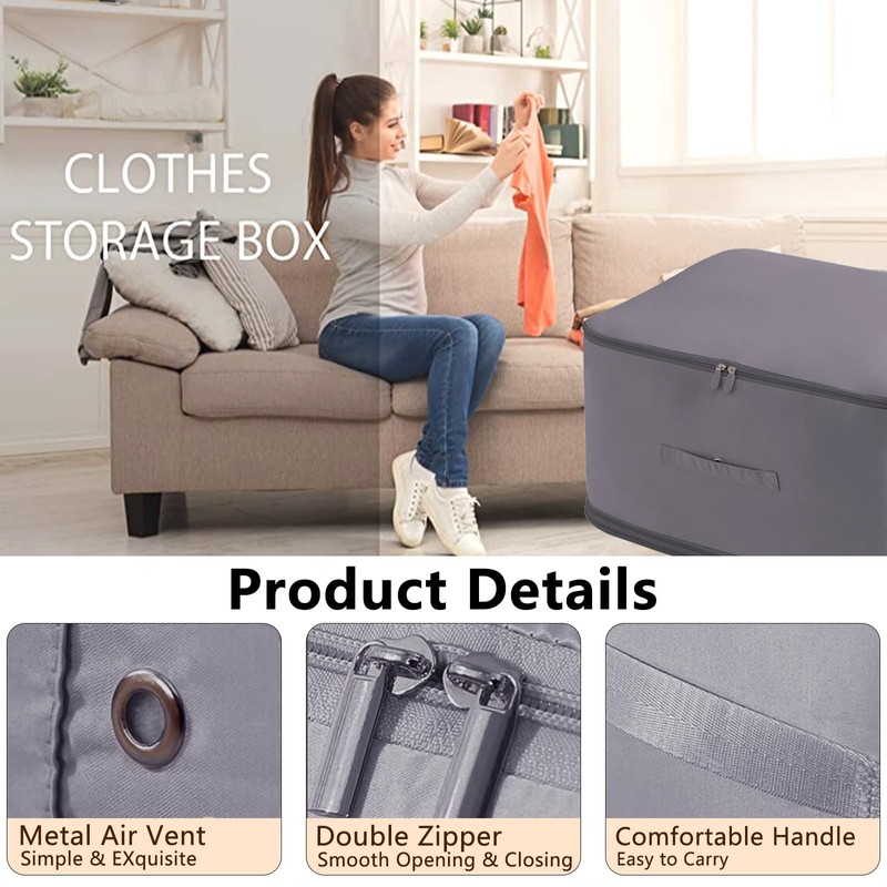 Giznzg Ultra Space Saving Self-Compressing Organizer (Grey, L)