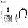 Sunlit Luxury Design Square Clear Diamond Crystal Gem Bling with