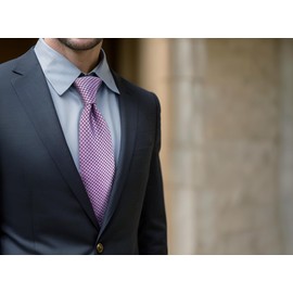 S&W SHLAX&WING Mens Necktie Plum Light Purple Houndstooth Tie Satin for Wedding Party Woven Classic Size 57.5"×3.15"