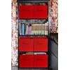 Simple Houseware Foldable Cube Storage Bins, 11-Inch Red, 6-Pack Fabric
