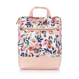 Itzy Ritzy Bolsa aislada para botellas – Mantiene las botellas calientes o frescas, capacidad para 3 botellas y cuenta con bolsillo interior para bolsa de hielo (no incluida), rubor floral