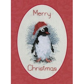 Derwentwater Designs Penguin Greeting Card Cross Stitch Kit