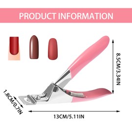 Nail Clippers, Nail Clippers, Gel Nails, Nail Cutter, Stainless Steel Nail Clippers for Artificial Nails, Professiona Nail Clipper for Gel NNails, Pink Nail Clippers, for Artificial Nails, Gel Nails,