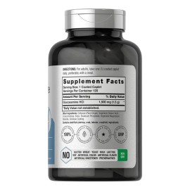 Glucosamina Hcl 1500 Mg 120 Capsulas Horbaach Hecho En Usa Sabor S/n