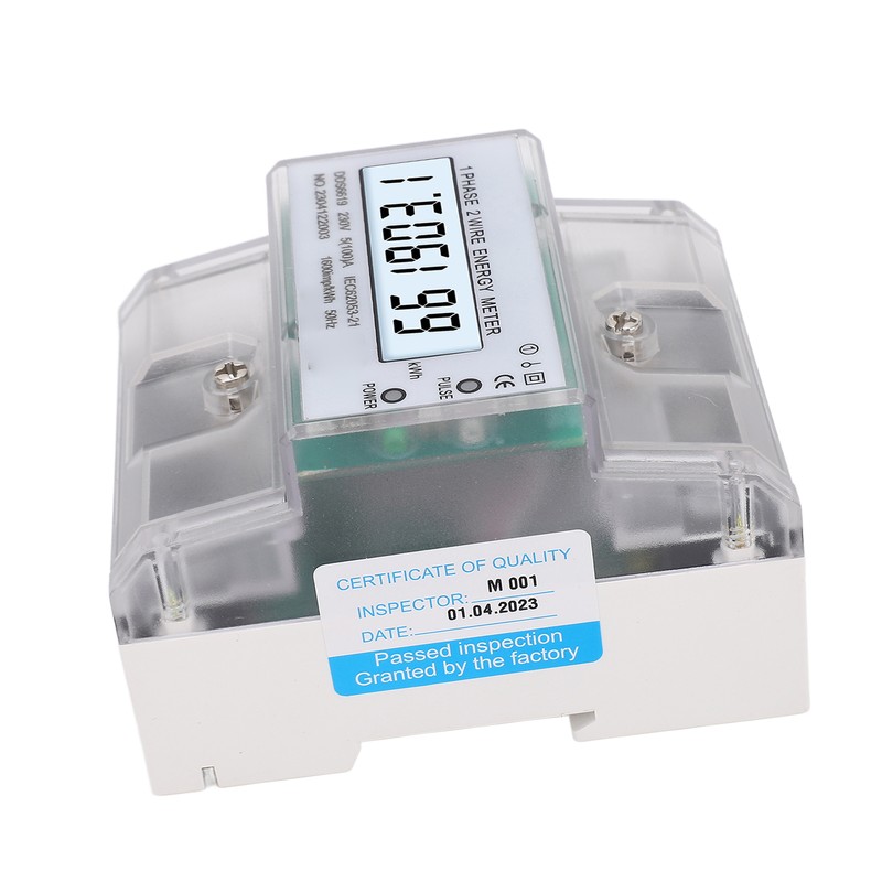 Digital Energy Meter 1 Phase 2 Wire KWh Electricity Wattmeter