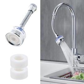 Sink Water Filter,360° Rotating Faucet Water Filter,Kitchen Bathroom Universal Swivel Sink Filter,with Extension Tube Removes Chlorine Fluoride Heavy Metals Hard Water for Home Kitchen