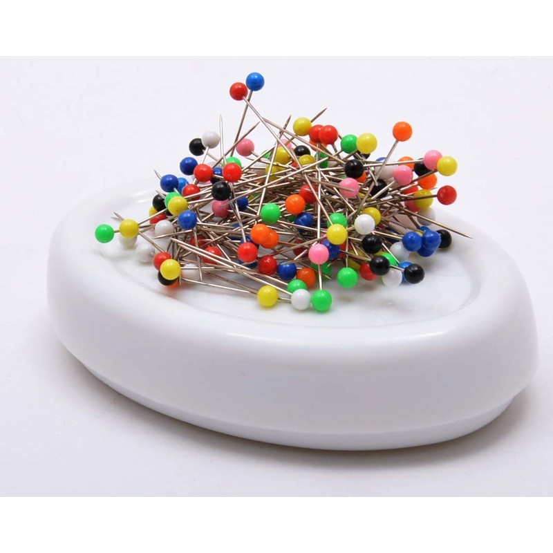 Trimz Magnetic Pin Cushion, White, 12 x 8 x 3