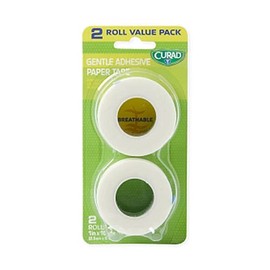 Curad CUR26002NRBC Tape, Sensitive Skin, Paper, 1" x 10 yd, 2/BLS (Pack of 24)