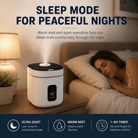 XAMATTS 3.5L Stainless Steel Warm Mist Humidifier