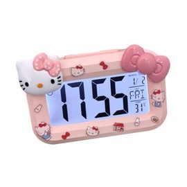 OMEIU Store LED Digital Children Alarm Clock With Night Light - Light Alarm Clock for Girls Boys Teenagers School Back To School Gifts Dual Alarms Snooze Modes Temperature Dates display (Cat)