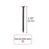 Fiero CLC-2-1/2NA, Blíster con 15 clavos negros para concreto 2-1/2"