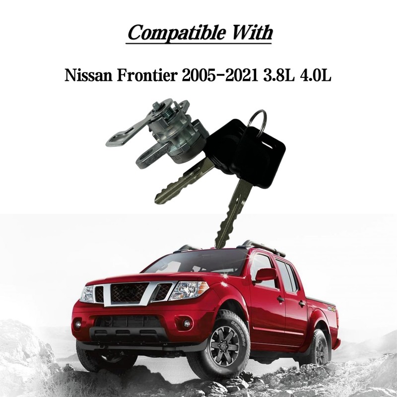 PMFCA Tailgate Lock Cylinder with 2 Keys for Nissan Frontier