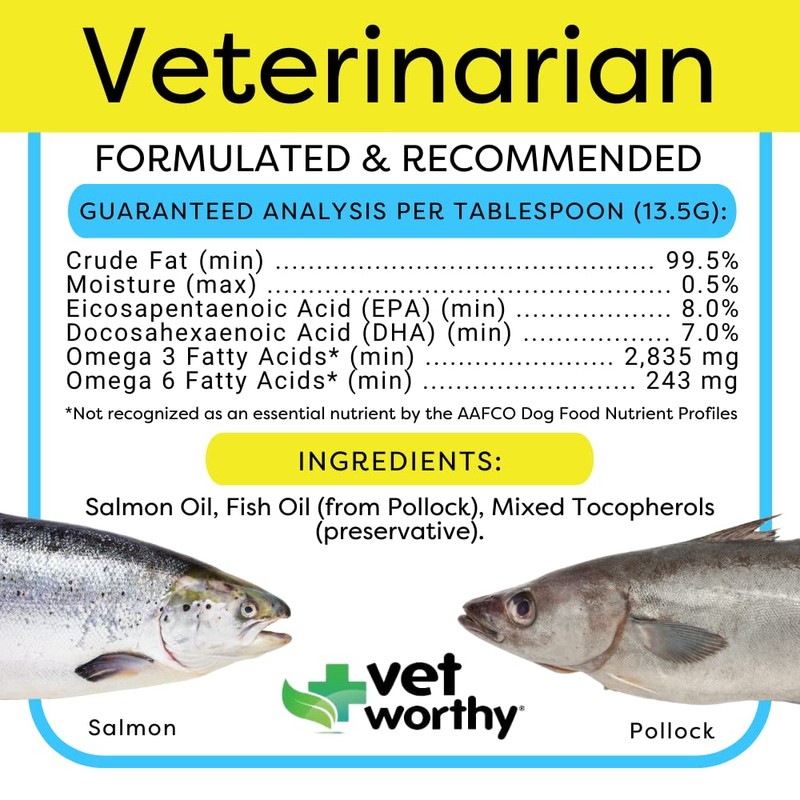 Vet Worthy Wild Alaskan Salmon Oil Blend for Dogs -