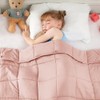 yescool Weighted Blanket 5 Pounds Cooling Weighted Lap Blanket, Pink