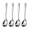 MIUPOO Square Head Dinner Soup Spoons,Flat Square Stainless Steel Tablespoons,Chinese