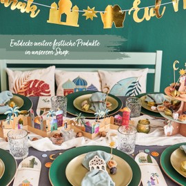 Papierdrachen 30 Wooden Number Pegs for Ramadan - Natural - Contemplative Ramadan Time - for Crafts and Decorating Your Personal Ramadan Calendar