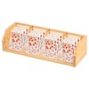 Bamboo Tea Bag Organizer Storage Box, 4 Compartments Bamboo Tea