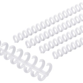 PATIKIL 8.5mm(0.3") Spiral Binder Ring,20 Pcs 30 Rings 25 Sheet Capacity Comb Binding Spines for Binding Paper Sheets Notebook Calendar Picture Album, White
