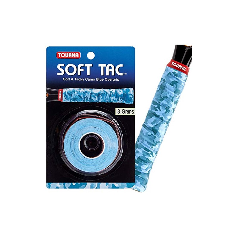 Tourna Soft Tac Blue Camo Overgrip for Tennis and Pickleball