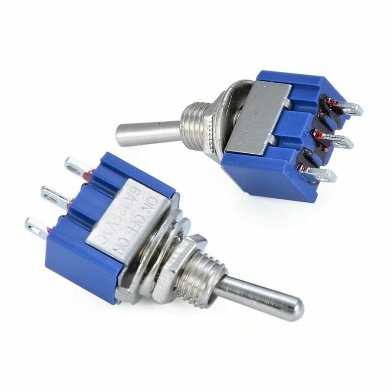HiLetgo 10pcs 6A/125V 3A/250V ON/Off/ON 3 Terminals 3 Position SPDT
