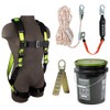 Safewaze FS-ROOF-X-S/M PRO Bucket Roof Kit: FS280-S/M Harness, 018-7005 VLL,
