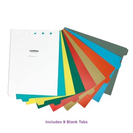 Carstens Heavy Duty Plastic Dividers, 9-Tab, Multi-Color, Blank, for Top-Opening 2-Ring, 3-Ring and 5-Ring Binders
