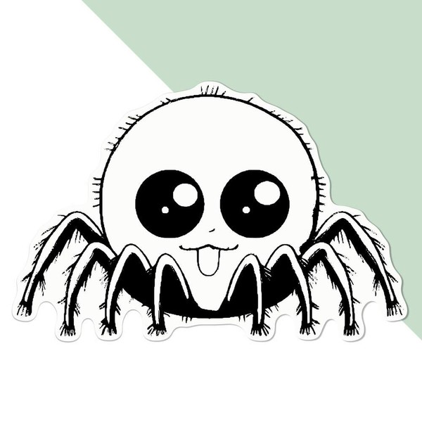 Large 210mm 'Cute Spider' Permanent Sticker Decal for Cars/Windows/Bins/Walls etc