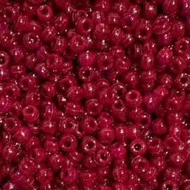 Burgundy Red Wine Opal Pony Beads Made in USA 6x9mm Large Hole Pk/100