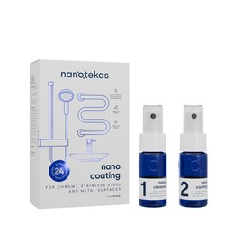 Nanotekas Nano Ceramic Coating Kit for Metal & Chrome - Ceramic Coating Stainless Steel Protector - For Stainless Steel & Chrome Surfaces - Life Proof Home Ceramic Coating Stain & Water Repellent