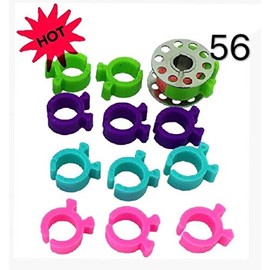 PeavyTailor Bobbin Holder 56Pcs Bobbin Clips Spool Huggers for Sewing Machines Thread Organizing. The Bobbin Clamps, peels Thread Huggers are Sewing kit Organizer to Avoid unwinding Thread Tails.