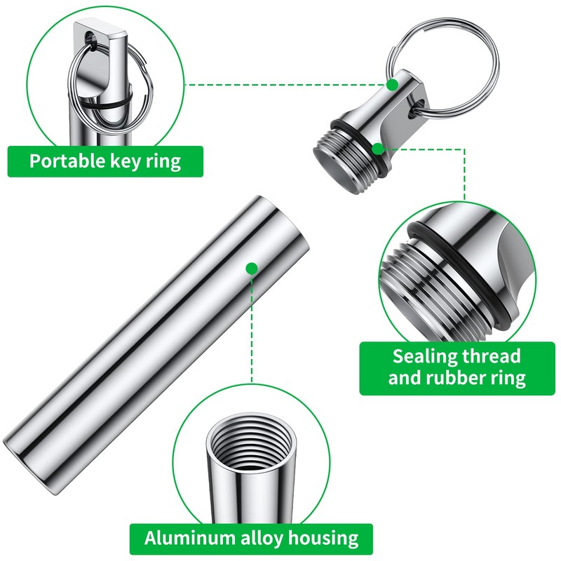 TecQach 4 Pieces Metal Portable Toothpick Holder, aluminum alloy Pocket