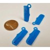 12 VINTAGE HONG KONG BLUE HAIR COMB 23x8mm. ACRYLIC CELLULOID