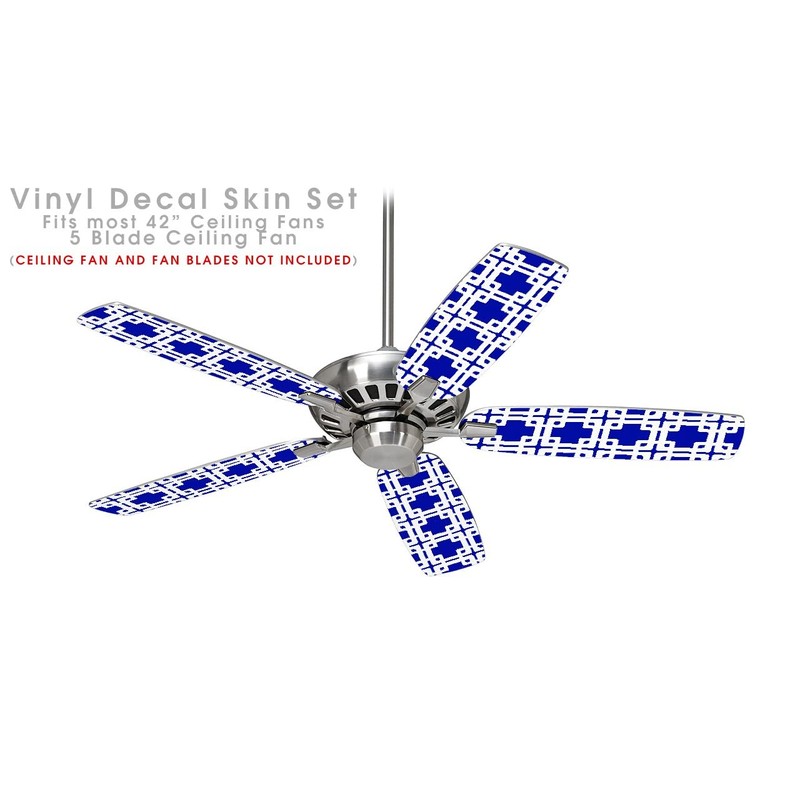 Boxed Royal Blue - Ceiling Fan Skin Kit fits most