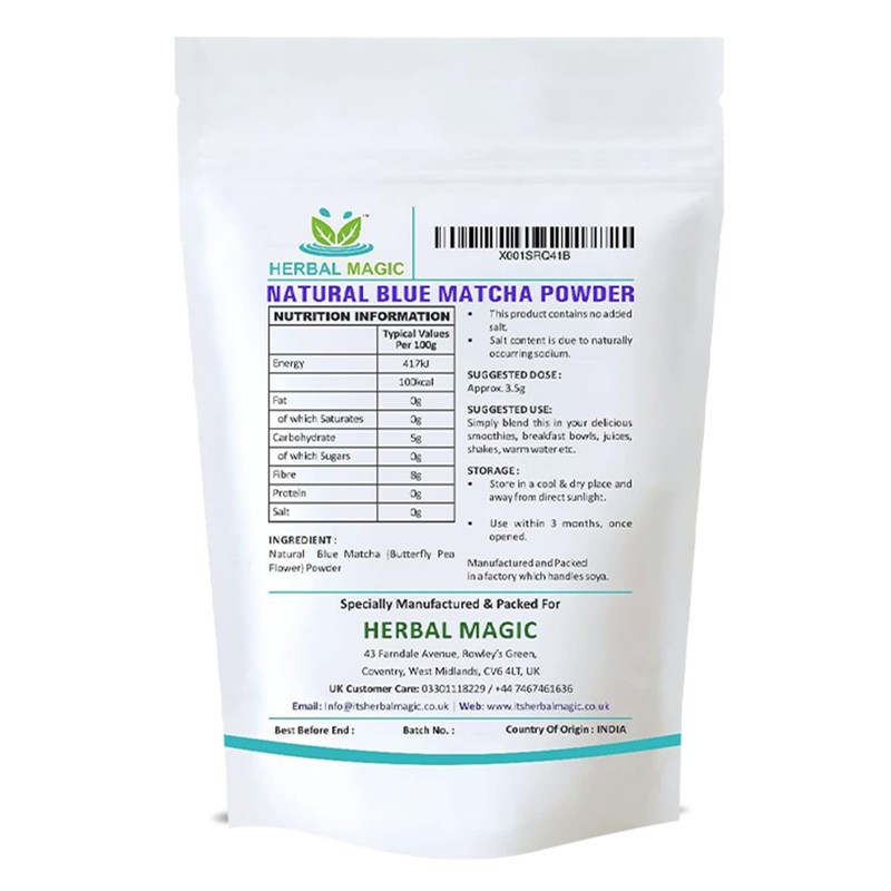 Herbal Magic's Pure & Natural Butterfly Pea Flower Powder, Blue
