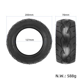 ZAITUO 8" 8 x 3.00-5 Explosion-proof Rubber Tubeless Tire 8-inch Performance Tyre Replacement for Kaabo Mantis 8, dual Electric Scooter Wheel Parts (1)