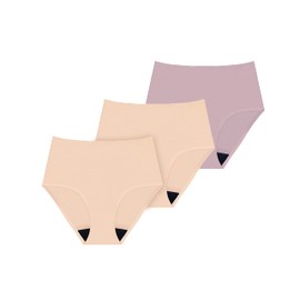 AIRCUTE Washable Urinary Incontinence Underwear for Women Absorbent Seamless High Waist Leak Protective Panty 3 Pack (Beige-Beige-Blush, 4X-Large)