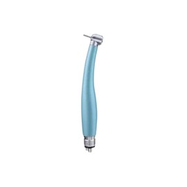 Pieza de Mano Dental LED de Alta Velocidad, 2 Orificios, Mango de Nanofibra Azul, Cabezal Metálico