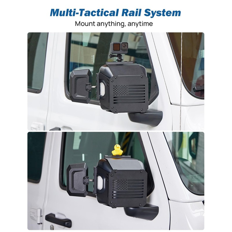 JOYTUTUS Towing Mirrors Extensions Compatible with 2018-2026 Wrangler JL/JLU &